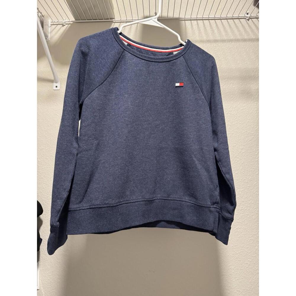 Tommy Hilfiger Women's Jumper Crew Neck Sweater Navy Blue Size Small Classic